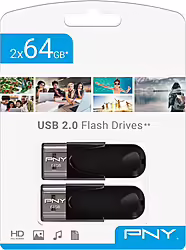 Pendrive Pny Attache4 64gb Usb 2.0 2un (FD64GATT4X2-EF) | 9,20 euros
