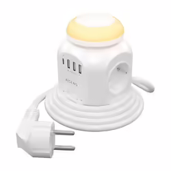 Regleta AISENS 4xSchuko 4xUSB Blanca (ASPS-3A1CL01-W) | Hay 2 unidades en almacén | Entrega a domicilio en Canarias en 24/48 horas laborables