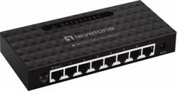 Switch LevelOne 8xRJ45 GbE Gestionado Negro (GEU-0821) | LOGEU-0821 | 4015867228319 | Hay 8 unidades en almacén | Entrega a domicilio en Canarias en 24/48 horas laborables