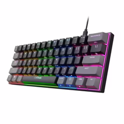 Teclado Gaming Trust GXT867 Acira RGB USB Negro (24885) | Hay 10 unidades en almacén | Entrega a domicilio en Canarias en 24/48 horas laborables