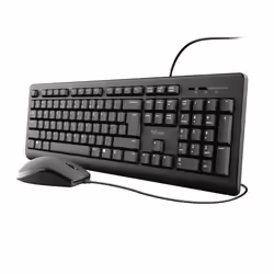 Teclado+Ratón Trust TKM-250 USB 1.8m Negro (23977) | Hay 10 unidades en almacén | Entrega a domicilio en Canarias en 24/48 horas laborables