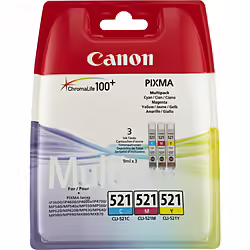 Tinta Canon Cli-521c M Y Pack Tricolor (2934B010) | 5711045309083