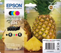 Tinta Epson 604 Pack Negro/Tricolor (C13T10G64010) | Hay 3 unidades en almacén | Entrega a domicilio en Canarias en 24/48 horas laborables