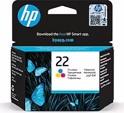 Tinta Hp 22 Tricolor 5ml 165 Páginas (C9352AE) | 0829160799179 | 38,00 euros