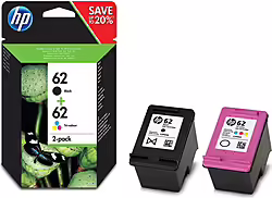 Tinta Hp 62 Pack Tricolor Negro (N9J71AE) | 0889894508881 | 48,00 euros