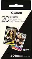 20 Hojas Papel Fotogrífico Adhesivo Canon Zink Para Zoe  | 3214C002 | 4549292131352