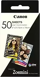 50 Hojas Papel Fotogrífico Adhesivo Canon Zink Para Zoe  | 3215C002 | 4549292131369