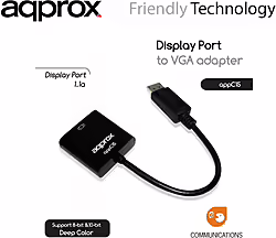 Adaptador Display Port A Vga Approx Appc15 | 8435099518440 | 5,99 euros