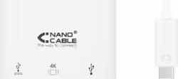 Adaptador Nanocable Usb Tipo-c Macho A Hdmi Usb Usb-c Hembra 15cm | 10.16.4302 | 8433281008212