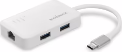 Adaptador Usb C M A 3 Usb A H + Ethernet Rj45 H Edimax Blanco Eu- | EU-4308 | 4717964701794