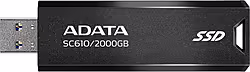 Adata Sc610 Unidad Flash Usb 2 Tb Usb Tipo A 3.2 Gen 2 (3.1 Gen 2 | SC610-2000G-CBK/RD