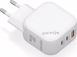 Aisens Cargador Gan 65w, 2xusb-c Pd3.0 Qc4.0, 1xusb-a Qc3.0, Blan | ASCH-65W3P026-W | 8435739900901 | 12,63 euros