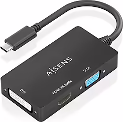 Aisens Conversor Usb-c A Dvi Hdmi Vga, Usb-c M-dvi H-hdmi H-vga H | A109-0954 | 8435739903674