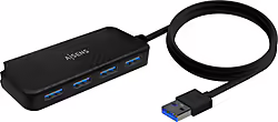 Aisens Hub Usb 3.0, Tipo A M-4x Tipo A H, Negro, 60cm | A106-0714 | 8436574708608 | 7,99 euros