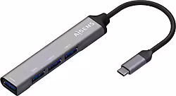 Aisens Hub Usb 3.1 Usb-c, Tipo C M - 4x Tipo A H, Gris, 10 Cm | A109-0541 | 8436574706321