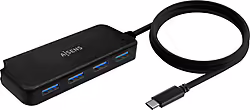 Aisens Hub Usb 3.1 Usb-c, Usb-c M-4x Tipo A H, Negro, 60cm | A109-0716 | 8436574708622