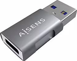 Aisens Mini Adaptador Usb 3.2 Gen2 10g 3a, Tipo Usb-c H-a M, Gris | A108-0655 | 8436574707656