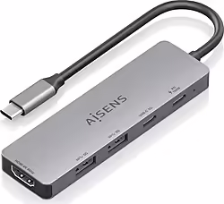 Aisens Usb-c Dock 5 En 1, Usb-c A 1xhdmi 2xusb-a 1xusb-c 1xusb-c  | ASUC-5P028-GR | 8435739903568
