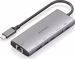 Aisens Usb-c Dock 6 En 1, Usb-c A 1xhdmi, 1xrj45, 1xusb-a 10g, 2x | ASUC-6P030-GR | 8435739903582