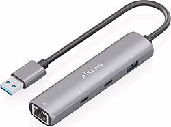 Aisens Usb3.0 Dock Usb-a A Ethernet Gigabit + Hub 2xusb-c+1xusb-a | ASUC-4P036-GR | 8435739903988