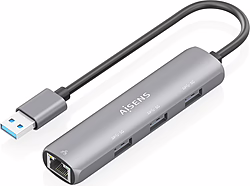Aisens Usb3.0 Dock Usb-a A Ethernet Gigabit + Hub 3xusb-a, Gris,  | ASUC-4P034-GR | 8435739903964