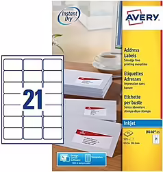 Avery J8160-25 Etiqueta De Impresora Blanco | 5014702109027 | 19,99 euros
