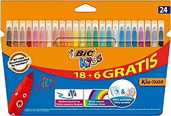 Bic Kid Couleur Rotuladores Caja 24u Base Agua Tinta Ultralavable | 841800 | 3270220103240