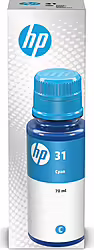 Botella De Tinta Hp NÂ°31 Contenido 70ml 8000 Paginas Cian 1 | 1VU26AE | 0191628349487