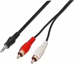 Cable Audio Estereo Aisens Jack 3.5mm Macho A 2xrca Macho 3m Negr | A128-0148 | 8436574701470