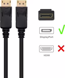 Cable Displayport Ewent Dp M - Dp M 1m Negro | EC1405 | 8052101430561 | 5,82 euros