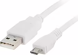 Cable Lanberg Usb 2.0 Macho A Micro Usb-b Macho 1.8m Blanco Ca-us | CA-USBM-10CC-0018-W