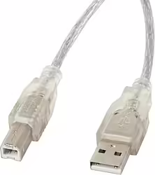 Cable Lanberg Usb-a Macho A Usb-b Macho Ferrita 3m Transparente C | CA-USBA-12CC-0030-TR