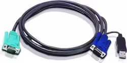 Cable Vga M A Vga M + Usb A 5m Aten Negro 2l-5205u | 4710423772922 | 20,99 euros