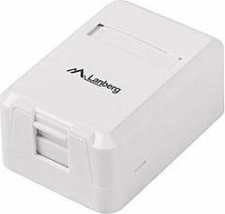 Caja De Superficie Lanberg 1 Puerto Keystone Enrutamiento Cables  | OK1-0001-W | 5901969416732