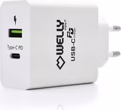 Cargador De Pared Welly Enjoy Usb Tipo-c Pd Con Carga Rapida 3.0  | WY11100 | 8054392613906