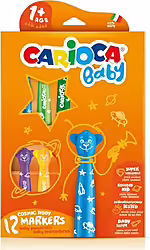 Carioca Teddy Marker 1+ Rotulador Extra-grueso Multicolor 12 Piez | 42816 | 8003511428167