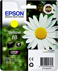Cartucho Epson 18 Amarillo C13t18044012 | 8715946625164 | 11,99 euros