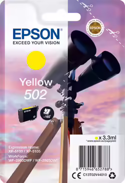 Cartucho Epson Singlepack 502 Ink Amarillo C13t02v44020 | 8715946652795 | 11,99 euros