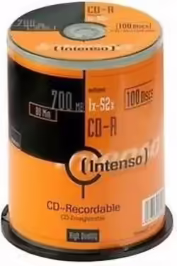Cd-r Intenso 700 Mb 80 Min 52x Cakee Box 100 1001126 | 4034303003044 | 27,49 euros