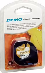 Cinta Rotuladora Autoadhesiva Para Ropa Dymo Plastico Negro Blanc | S0718850 | 5411313187695