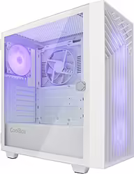 Coolbox Gaming Caja Atx Ga300 Gridline Argb White Usb-c 3.2 Gen1  | COO-CHA-GA300W-0 | 8436624420689