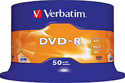 Dvd-r Verbatim 50 Unidades 4.7gb 16x 43548 | 0023942435488 | 29,99 euros