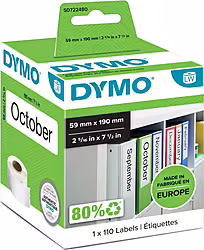 Dymo Lw -etiquetas Para Archivadores De Tamaño Grande - 59 | S0722480 | 5411313990196