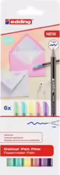 Edding 1200 Verde, Gris, Rosa, Turquesa, Violeta, Amarillo 6 Piez | 1200-E6-PASTEL | 4057305020147