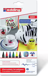 Edding 4200 Negro, Azul, Marrón, Verde, Rojo, Amarillo 6 P | 4200-6-S-000 | 4004764928149