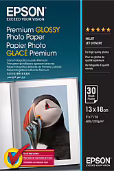Epson Premium Glossy Photo Paper - 13x18cm - 30 Hojas | C13S042154 | 8715946384320 | 14,99 euros