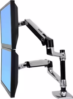 Ergotron Lx Series Dual Stacking Arm 24p Plata | 45-248-026 | 0698833012545