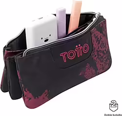 Estuche Escolar Tres Compartimentos Tiza Roja - Tablero Totto Ac5 | AC52ECO012-2310Z-5C5