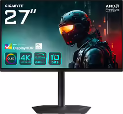 Gigabyte Mo27u2 Oled 4k Uhd Gaming Monitor - 3840 X 2160, 240hz,  | MO27U2 EK | 4719331864095