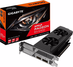 Gigabyte Radeon RX 6400 D6 LOW AMD 4 GB GDDR6 | GV-R64D6-4GL G10 | Hay 15 unidades en almacén